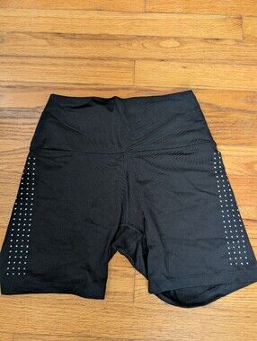 PINK Victoria's Secret Black High-Waist Bike Shorts with Side Studs